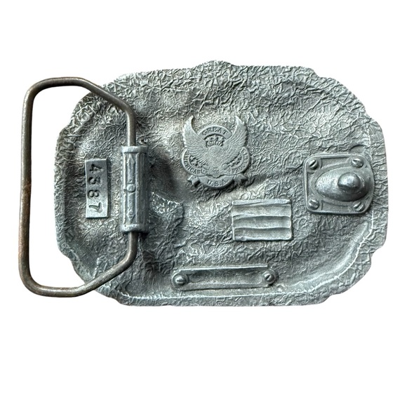 Vintage Martial Metal Belt Buckle Made in USA Silver Karate Black Belt NEW - Picture 3 of 8